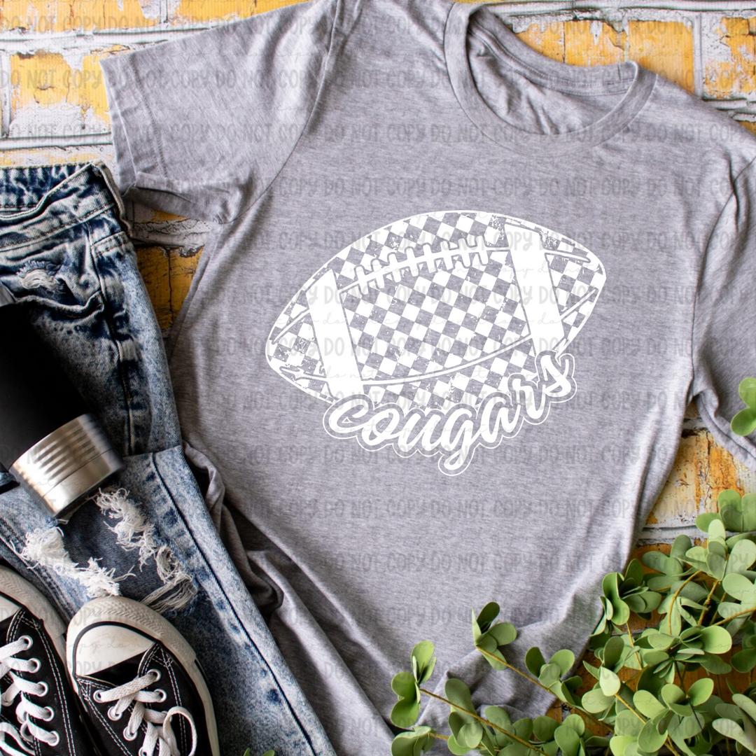 Checkered Football Mascots DTF Print