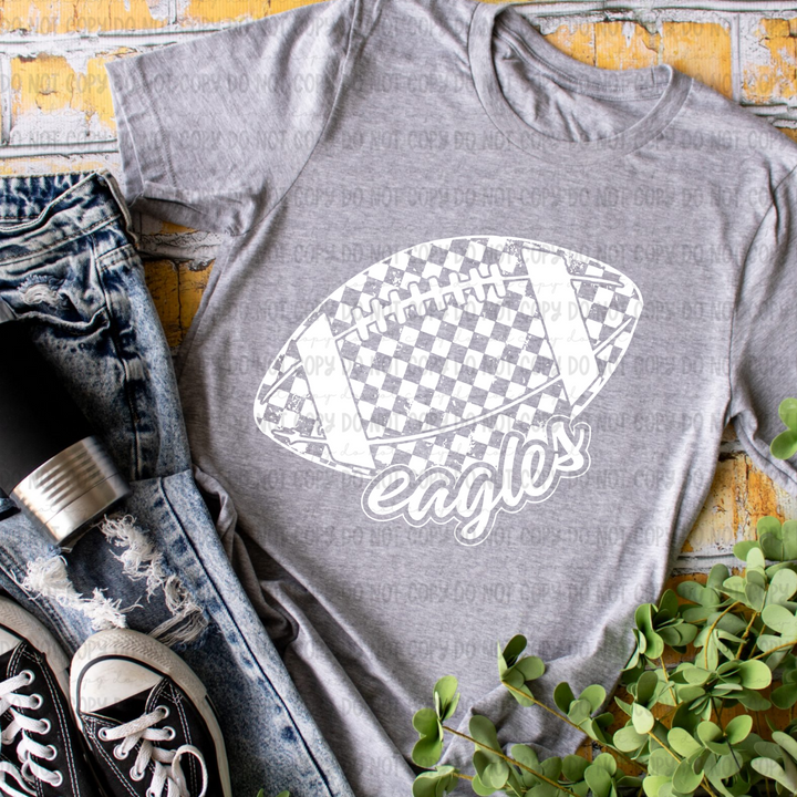 Checkered Football Mascots DTF Print