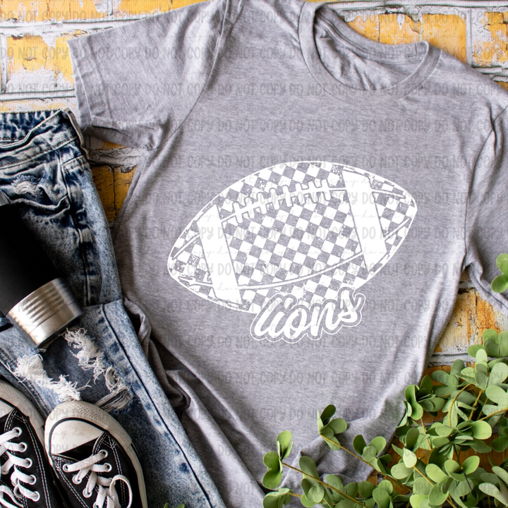 Checkered Football Mascots DTF Print