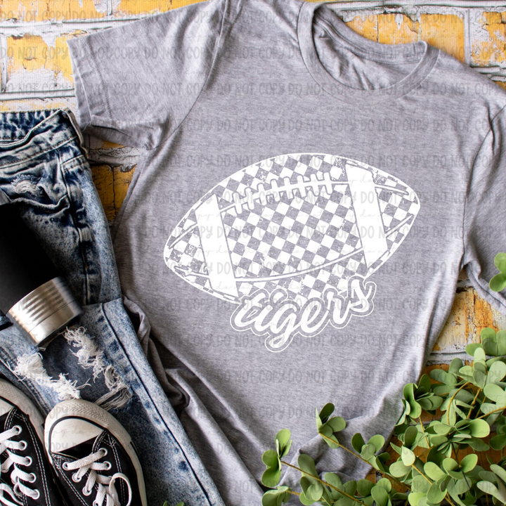 Checkered Football Mascots DTF Print