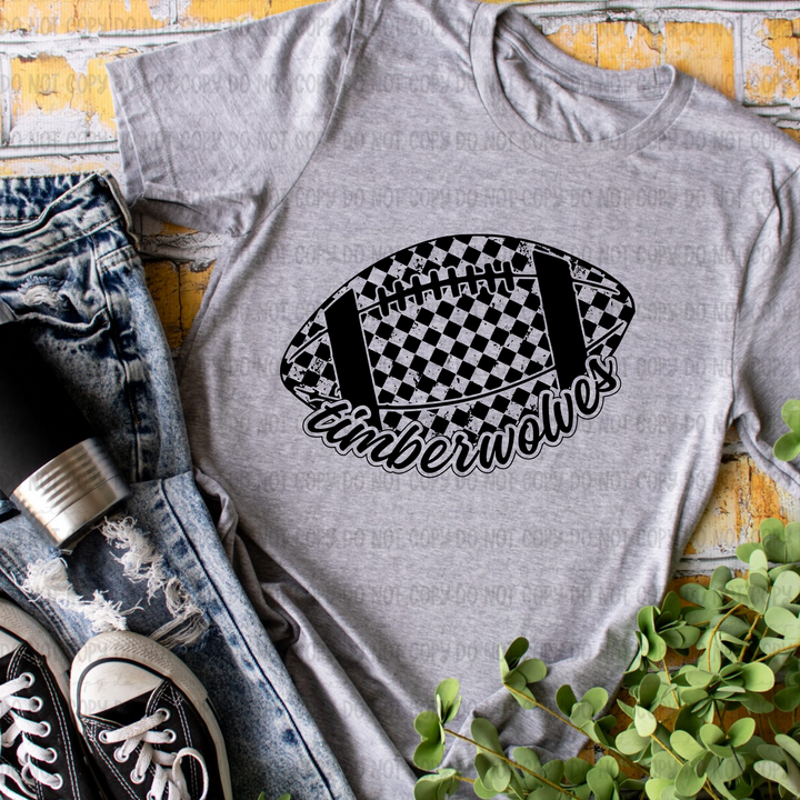 Checkered Football Mascots DTF Print