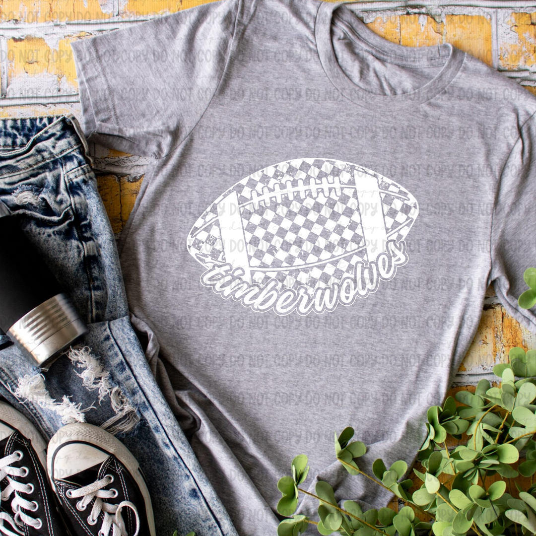 Checkered Football Mascots DTF Print