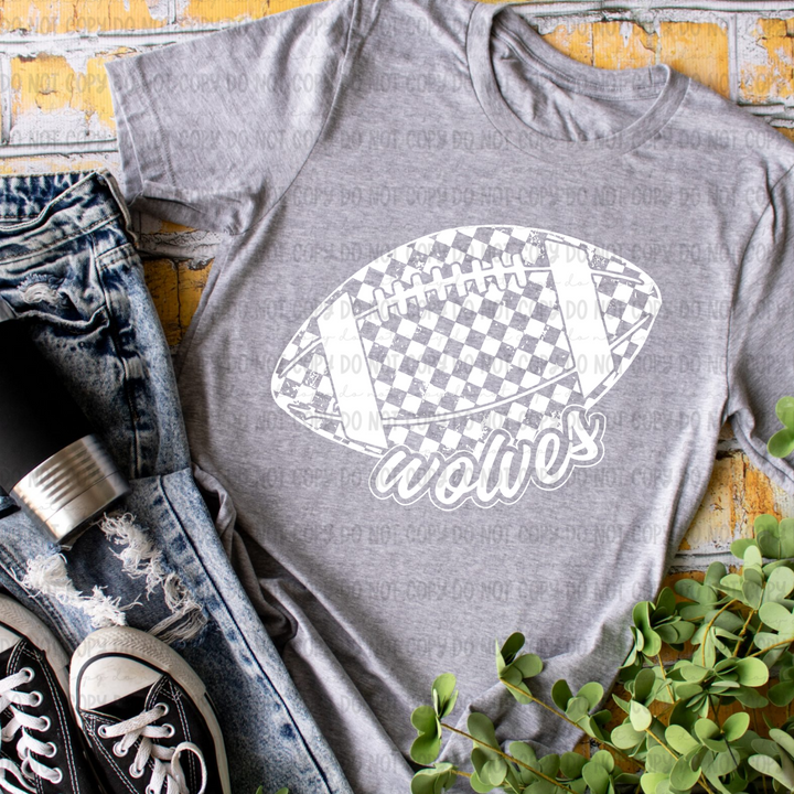 Checkered Football Mascots DTF Print