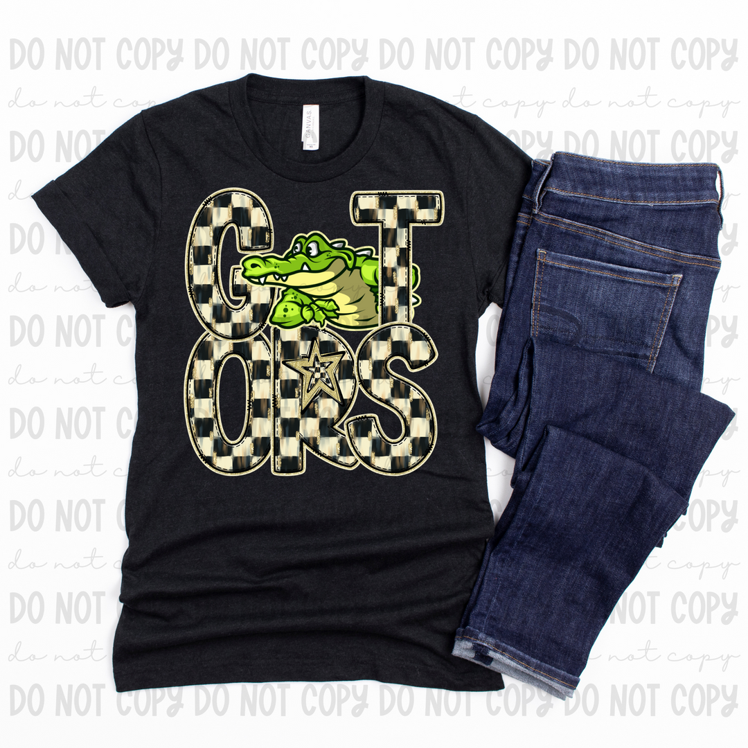 Checkered Mascots DTF Print