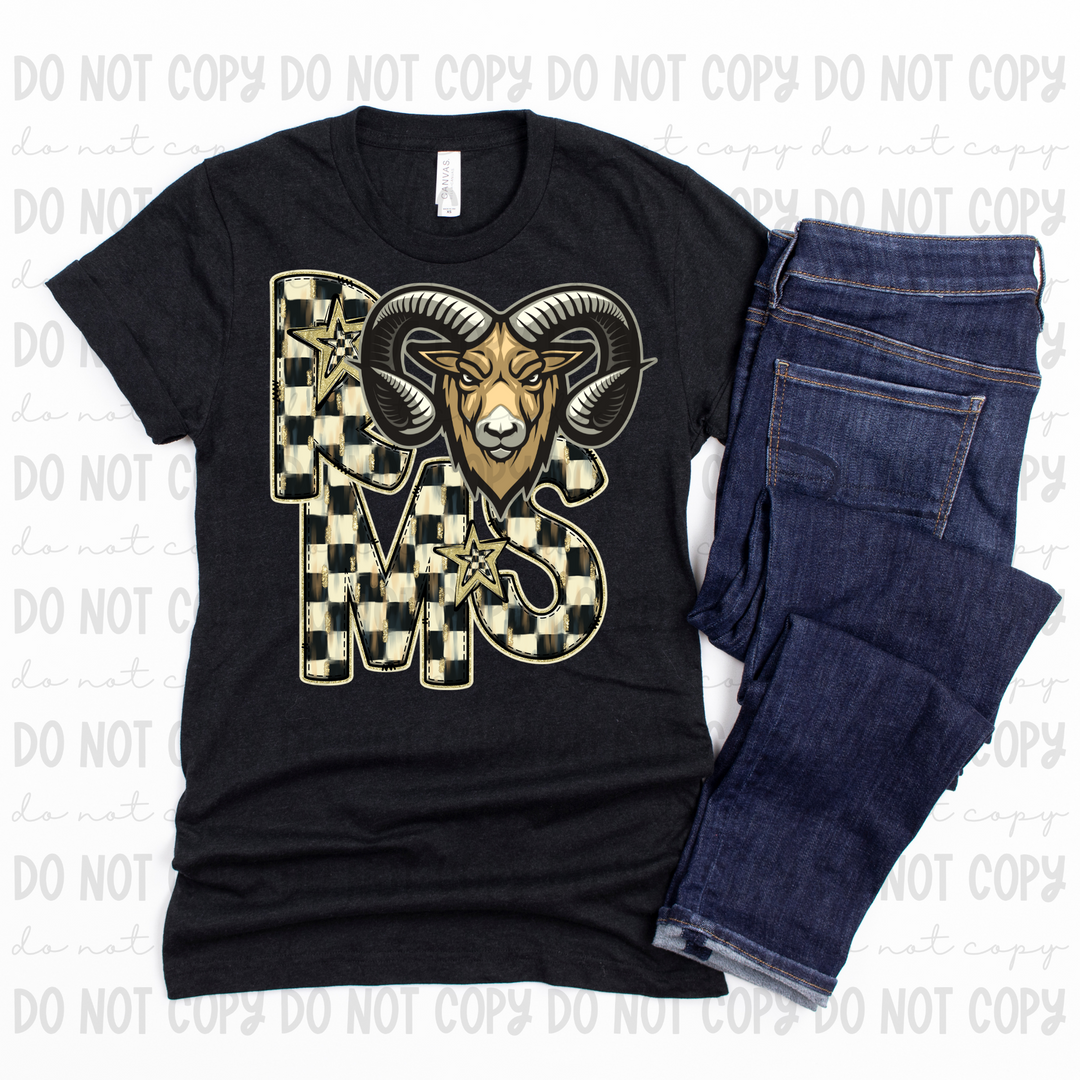 Checkered Mascots DTF Print