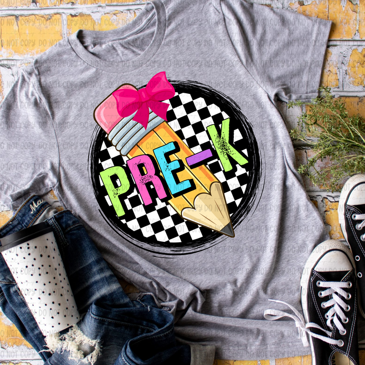 Checkered Grades DTF Print