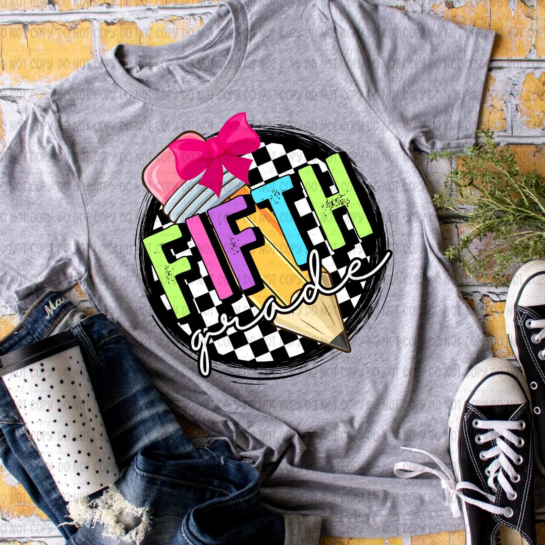 Checkered Grades DTF Print