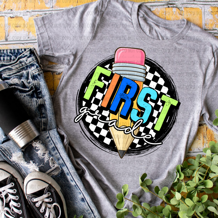 Checkered Grades DTF Print