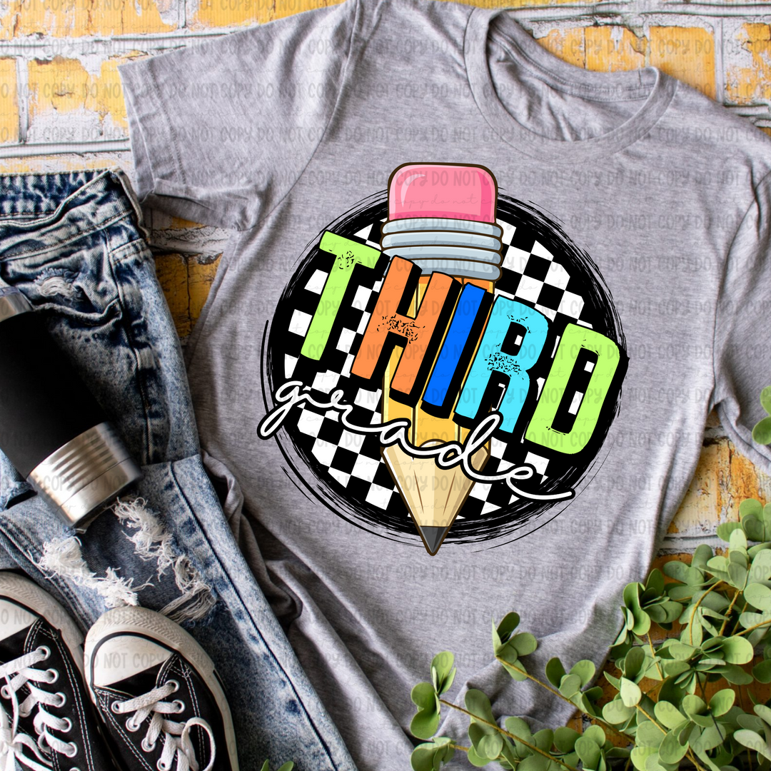 Checkered Grades DTF Print