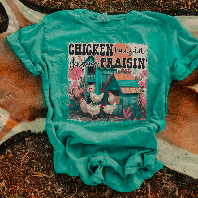 Chicken Raisin' Jesus Praisin' DTF Print