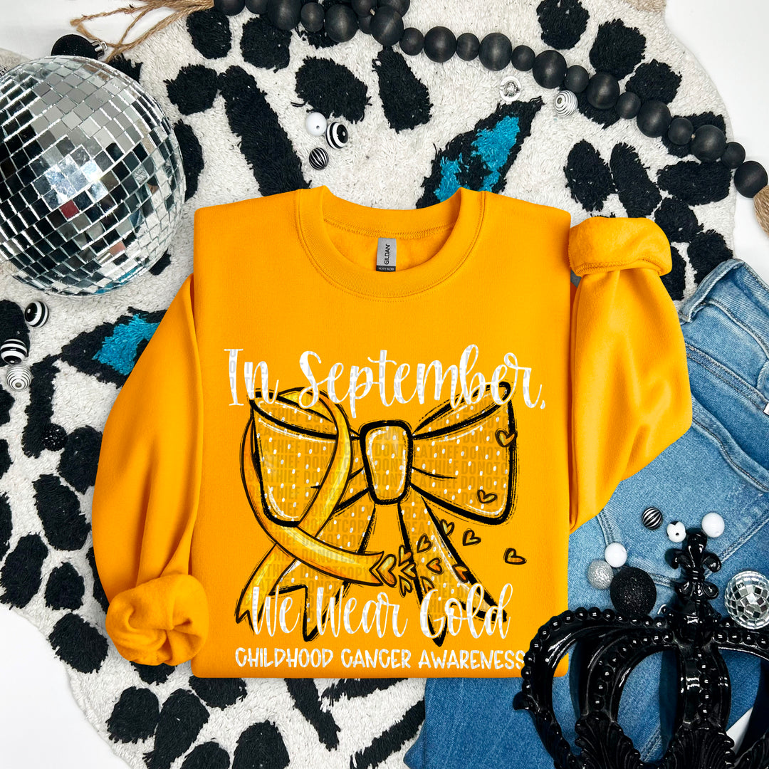 In September We Wear Gold DTF Print
