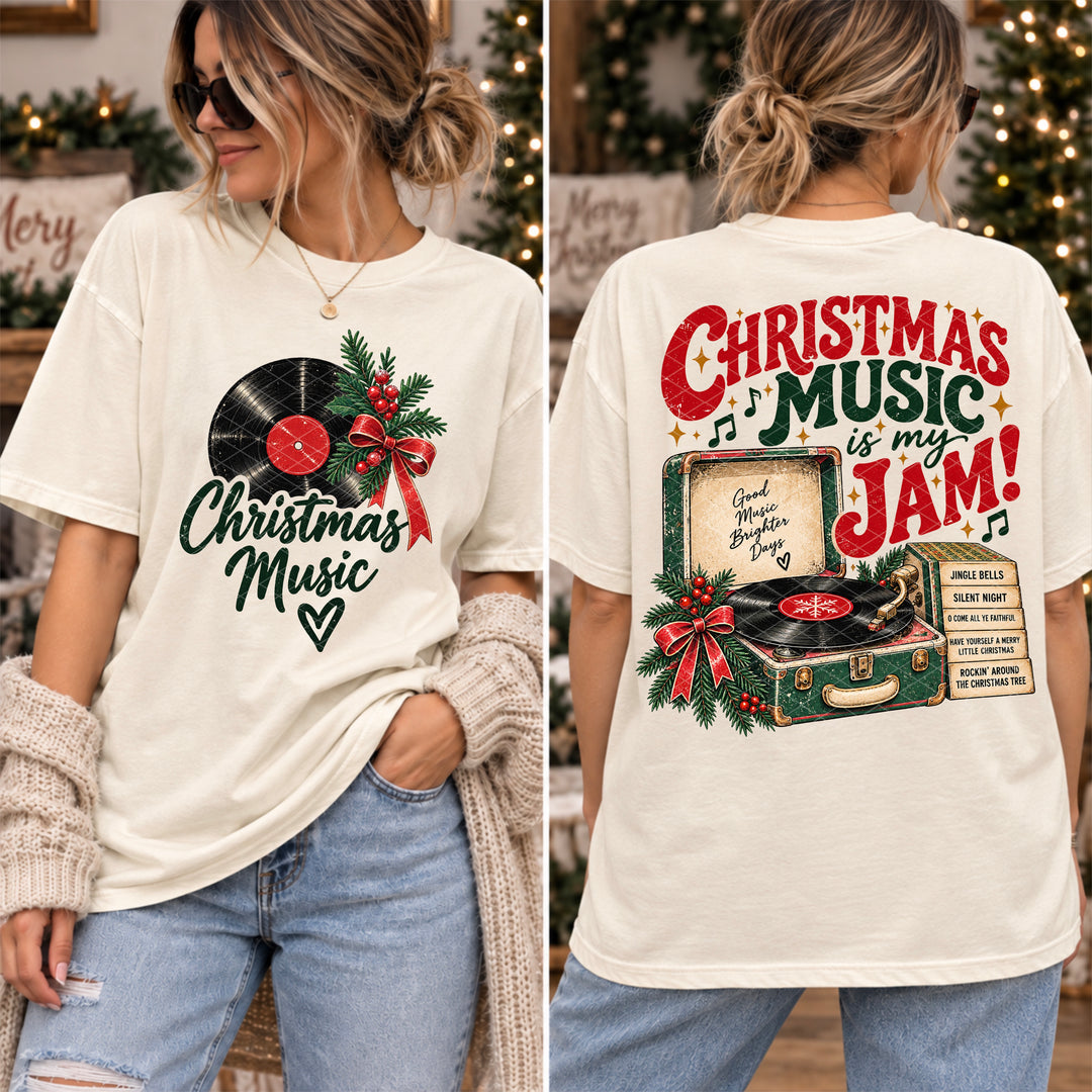 Christmas Music Is My Jam DTF Print
