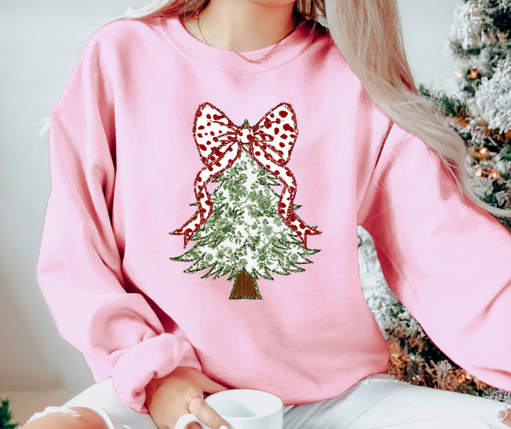 Grand Millenial Coquette Christmas Tree Sweatshirt / Tee