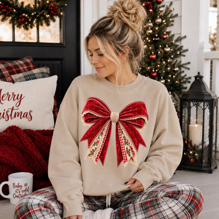 Christmas Bow DTF Print