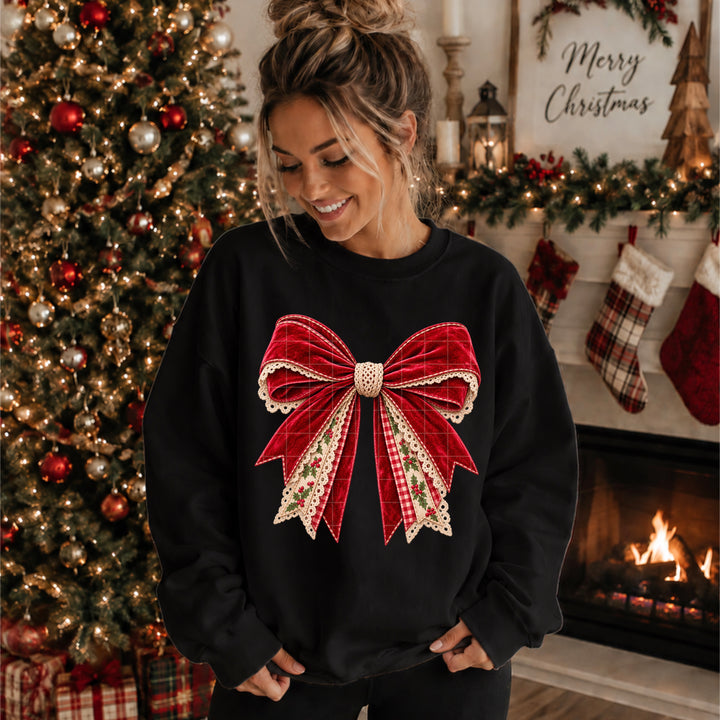 Christmas Bow DTF Print