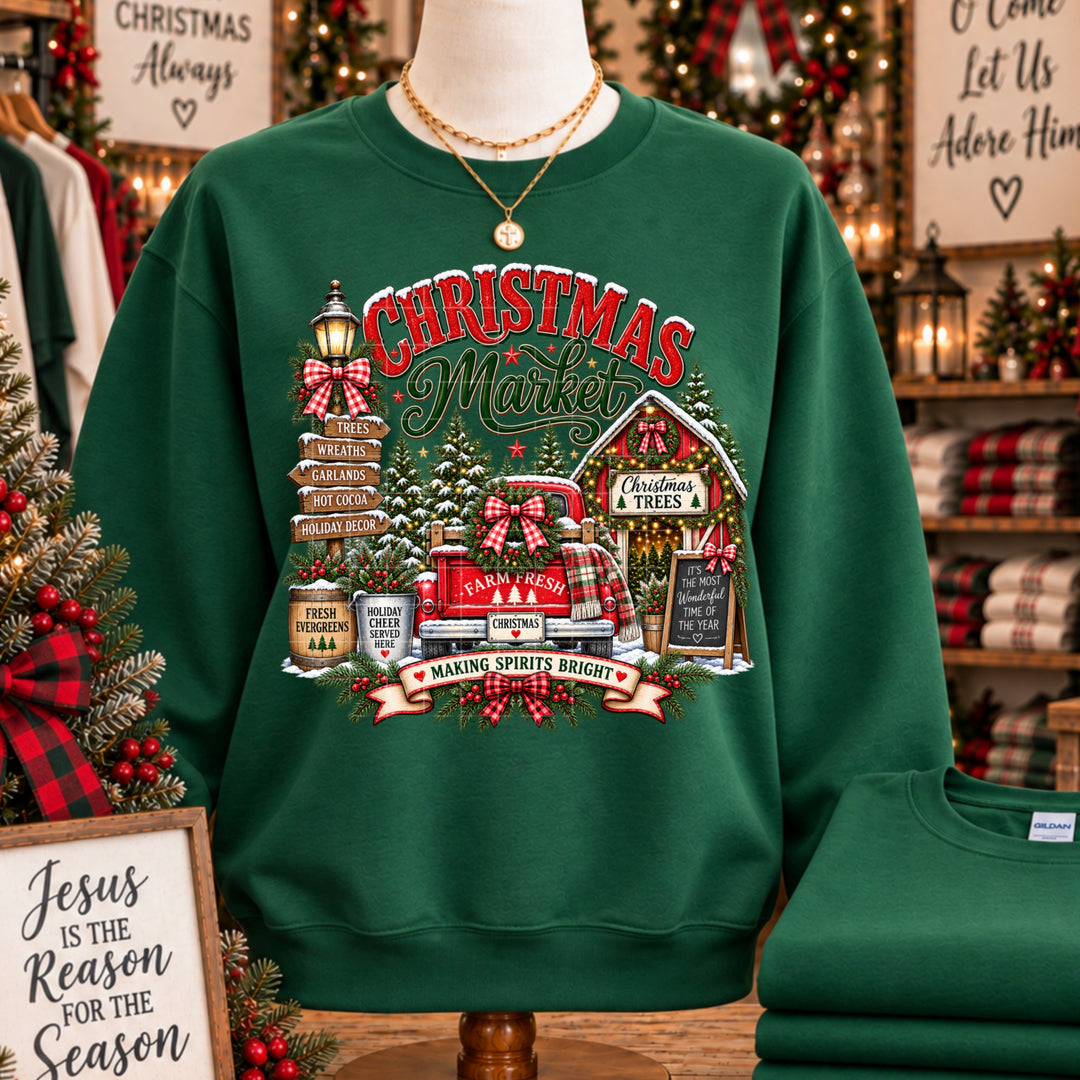 Christmas Market DTF Print