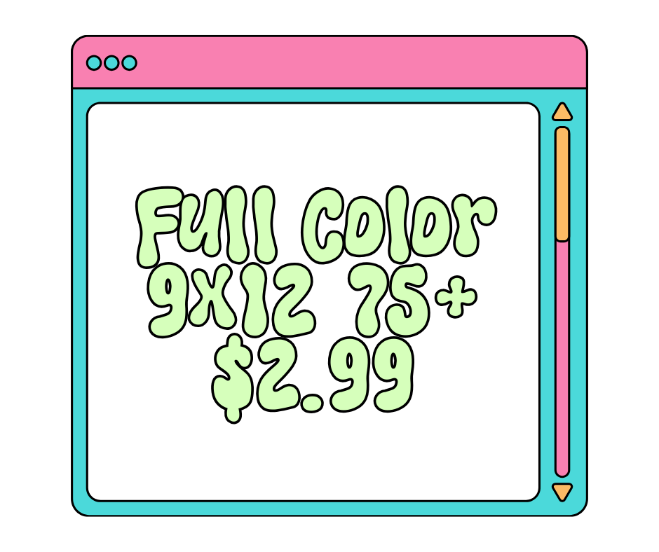 Custom Traditional Screens - (75+) Full Color up to size 9”x12.75”