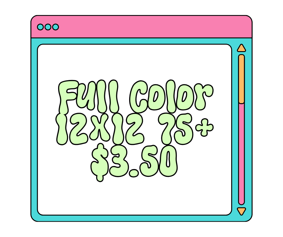 Custom Traditional Screens - (75+) Full Color up to size 12x12