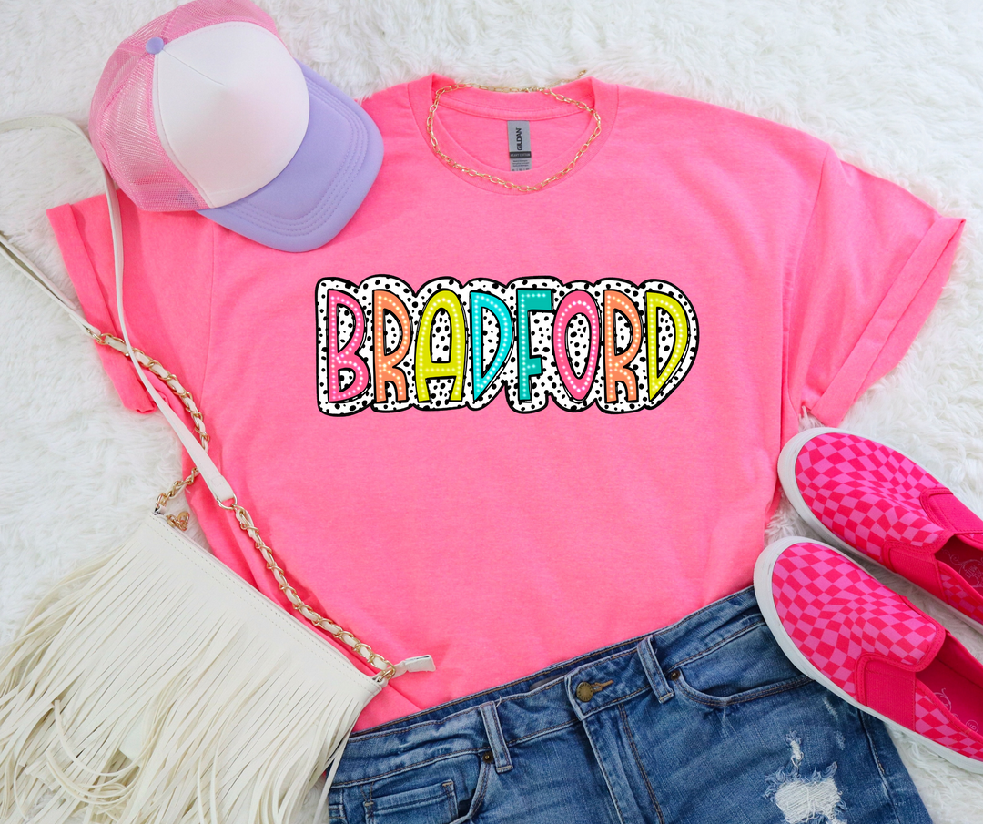 Bradford Colorful Dalmatian Dot DTF Print