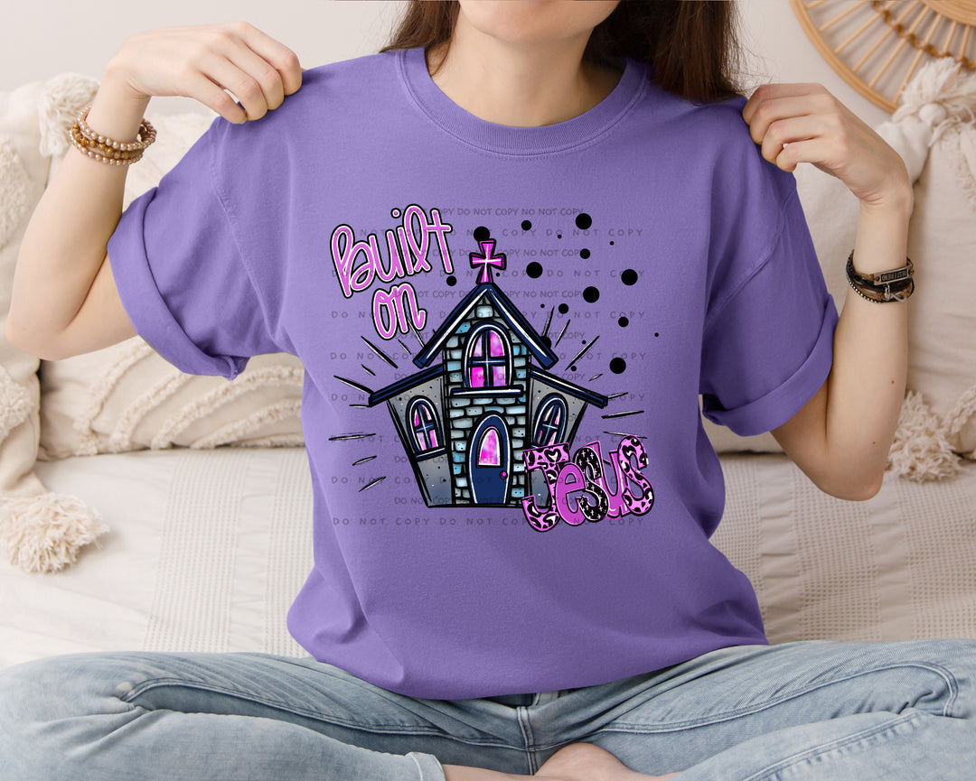 Built On Jesus DTF Print