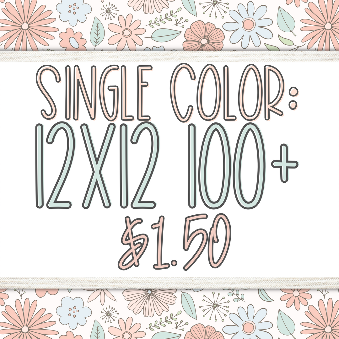 Custom Traditional Screens - (100+) One Color up to size 12x12