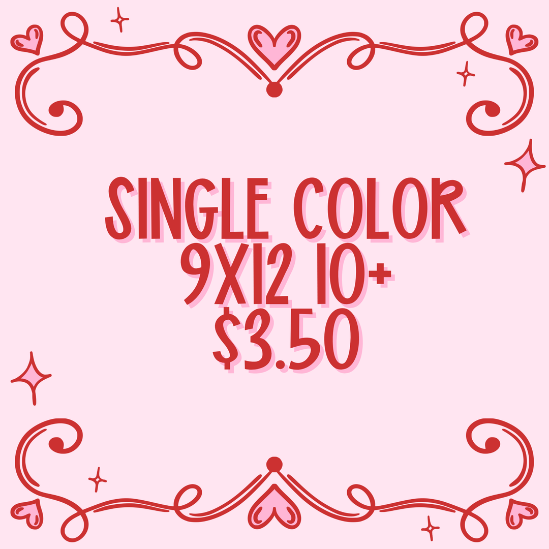 Custom Traditional Screens - (10+) One Color up to size 9x12.75