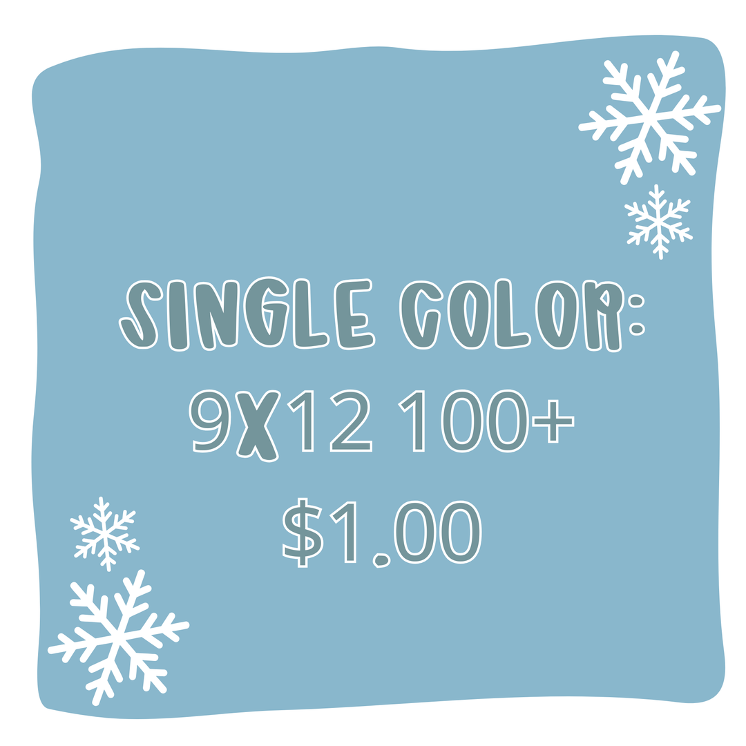 Custom Traditional Screens - (100+) One Color up to size 9x12.75