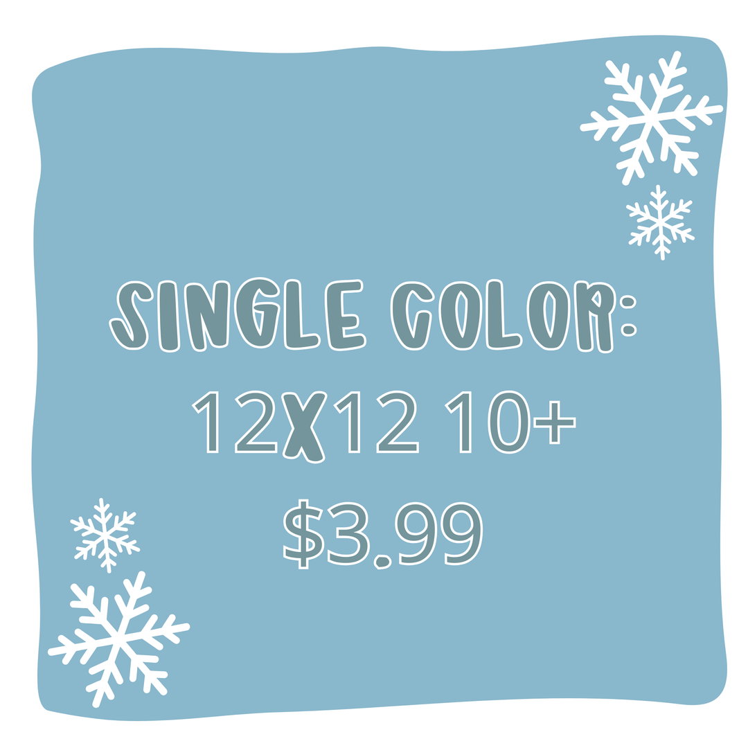 Custom Traditional Screens One Color (10+) up to size 12x12