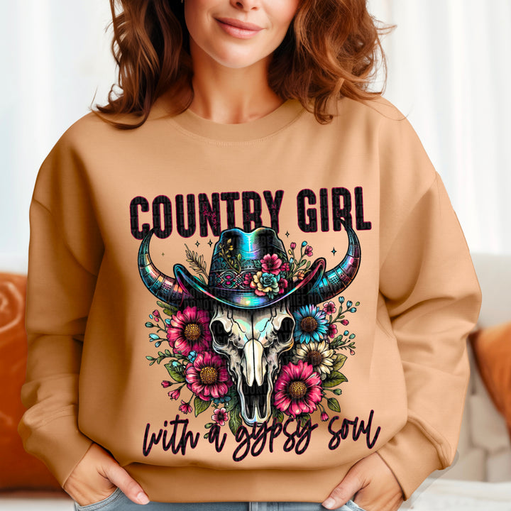 Country Girl With A Gypsy Soul DTF Print