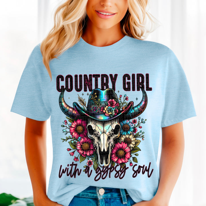 Country Girl With A Gypsy Soul DTF Print