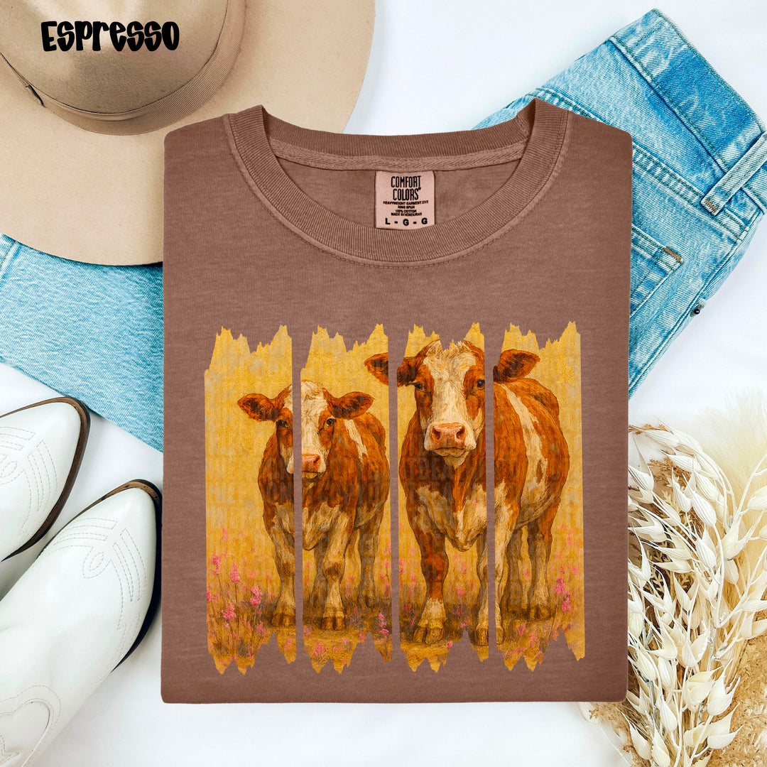 Cow Field DTF Print