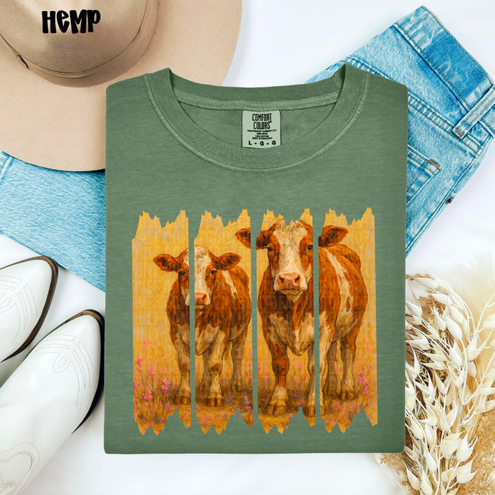 Cow Field DTF Print
