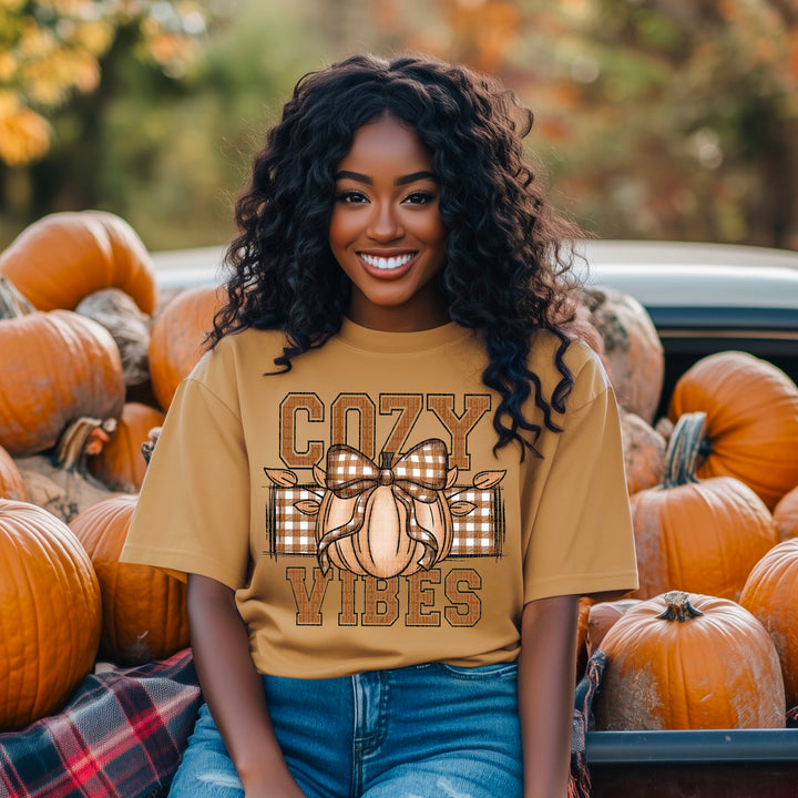 Cozy Vibes Pumpkin DTF Print