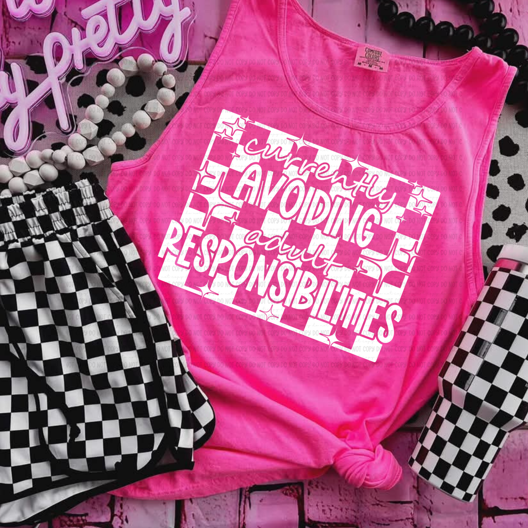 Currently Avoiding Adult Responsibilities DTF Print