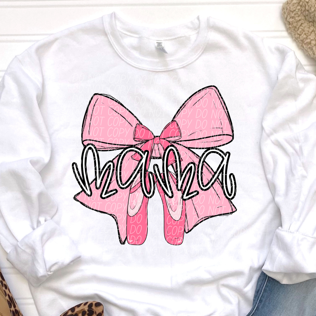 Mama Sports Bow DTF Print