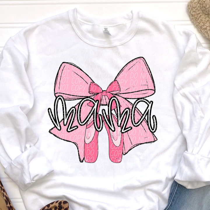 Mama Sports Bow DTF Print