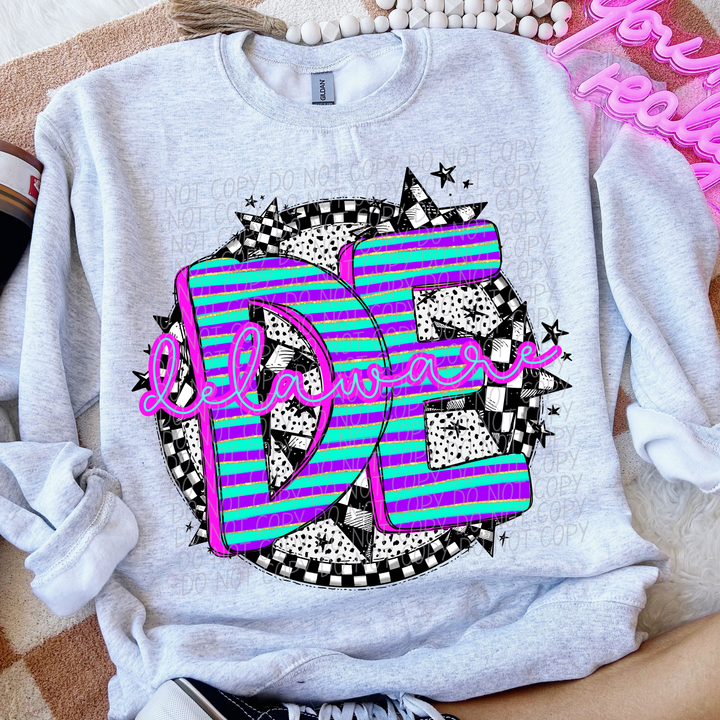 Striped Spring States DTF Print