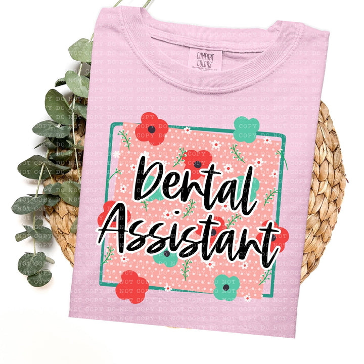 Floral Dotted Titles DTF Print