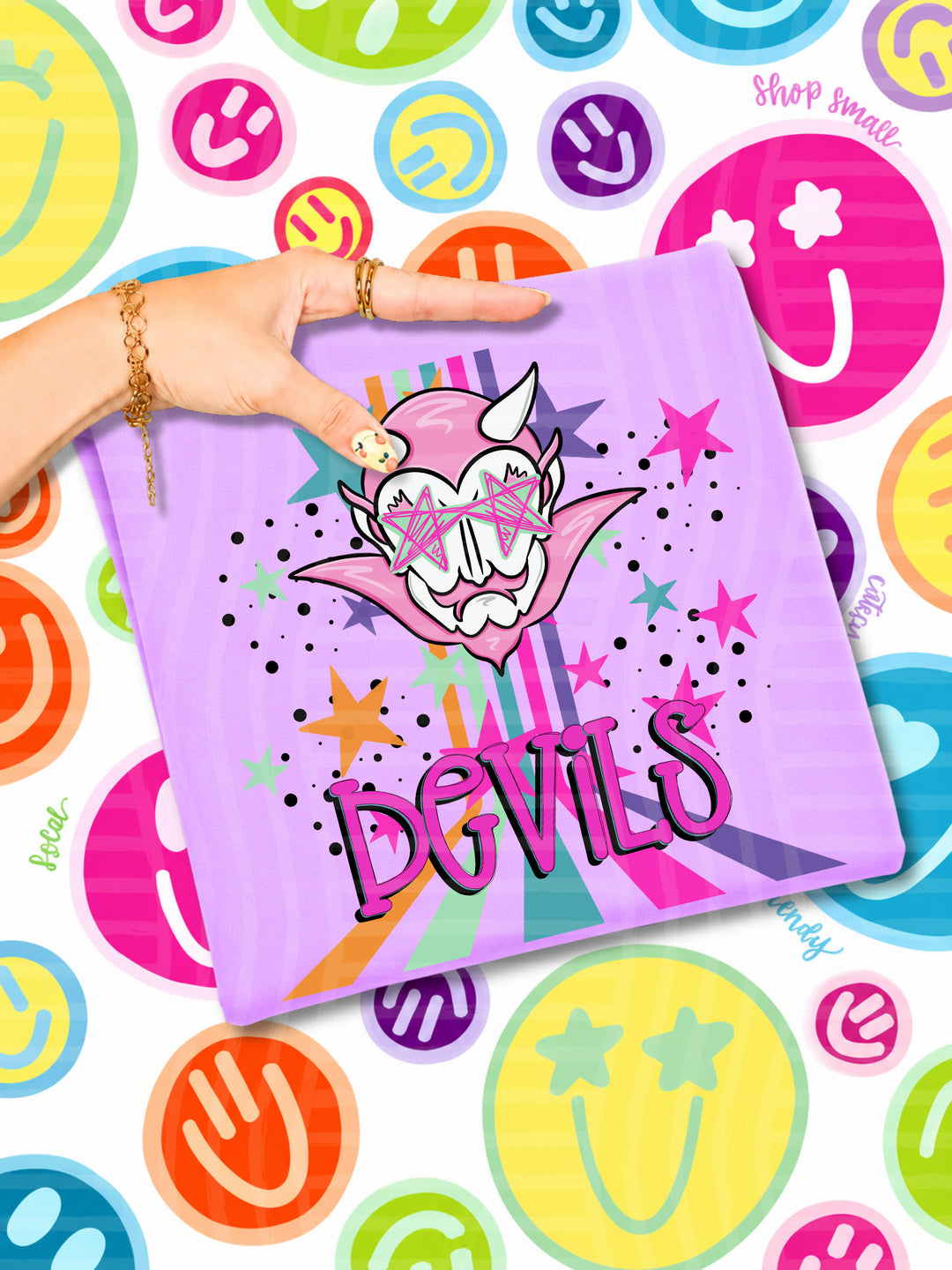 Starry Eyes Rainbow Mascots DTF Print