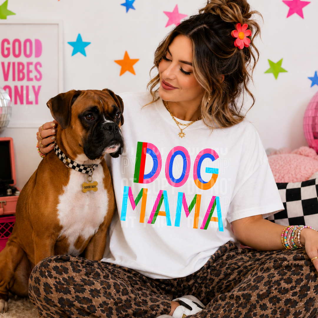 Dog Mama Colorblock DTF Print