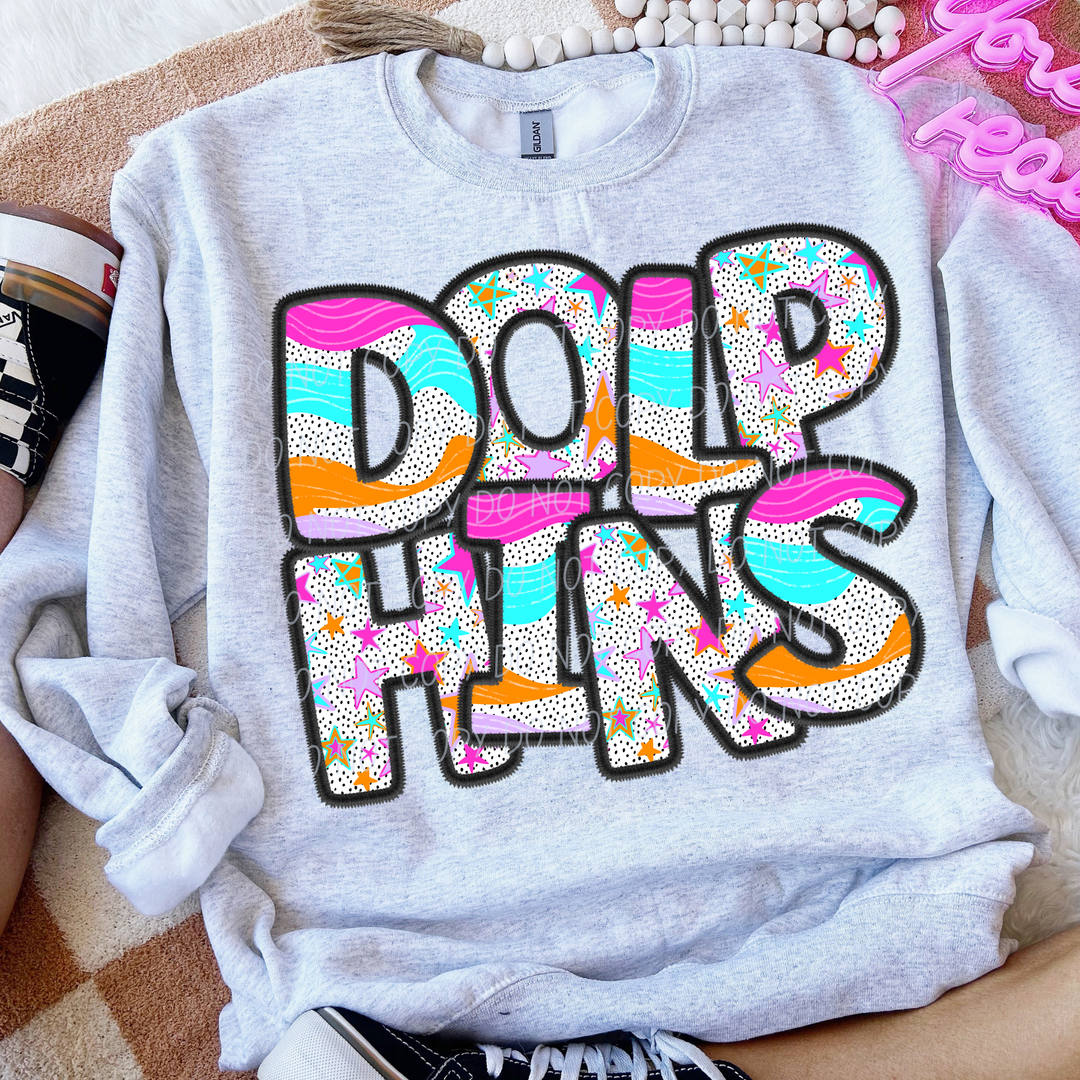 Wavy Stars Mascots DTF Print