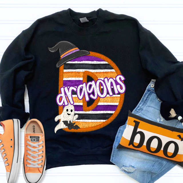 Halloween Striped Mascots DTF Print