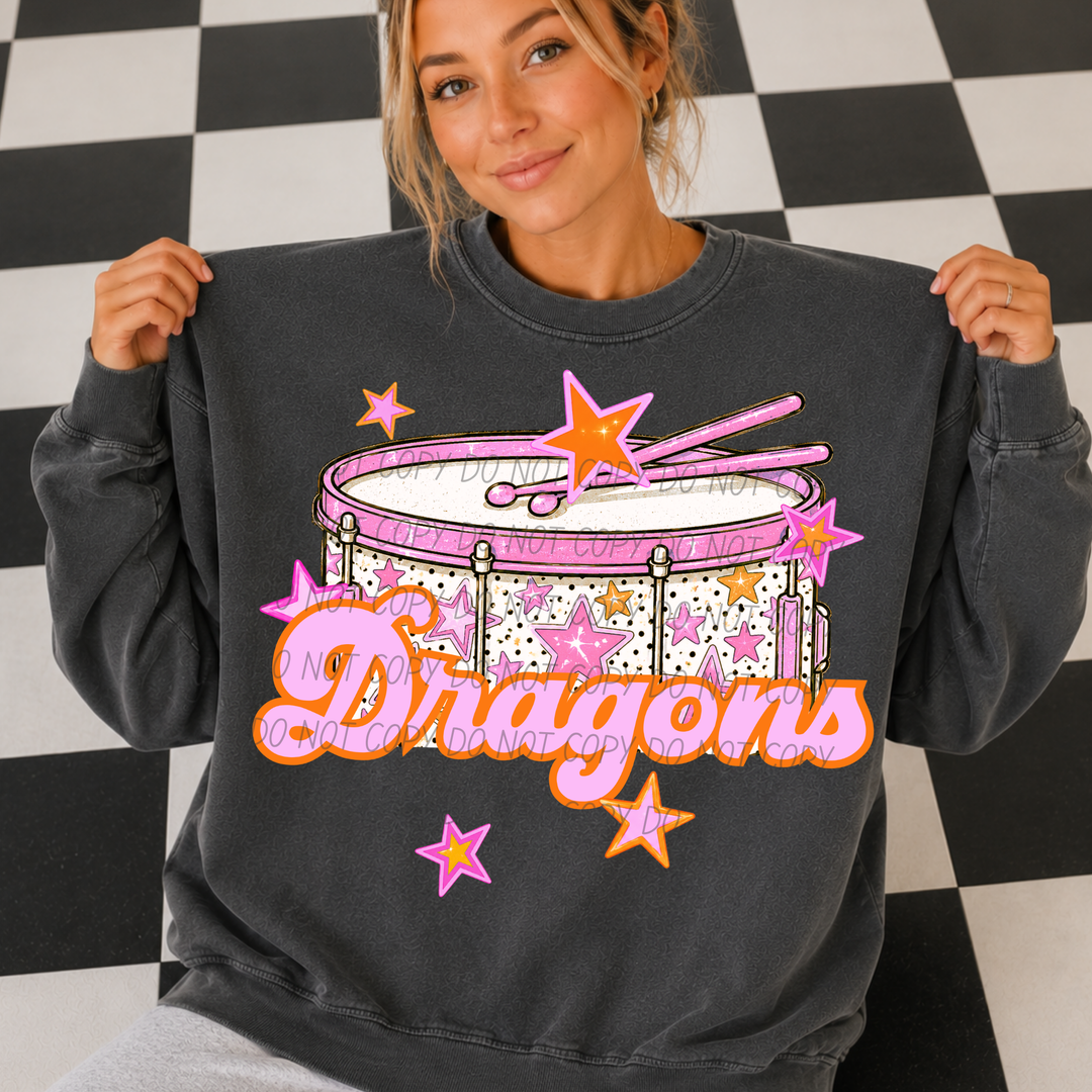 Pink Band Mascot DTF Print