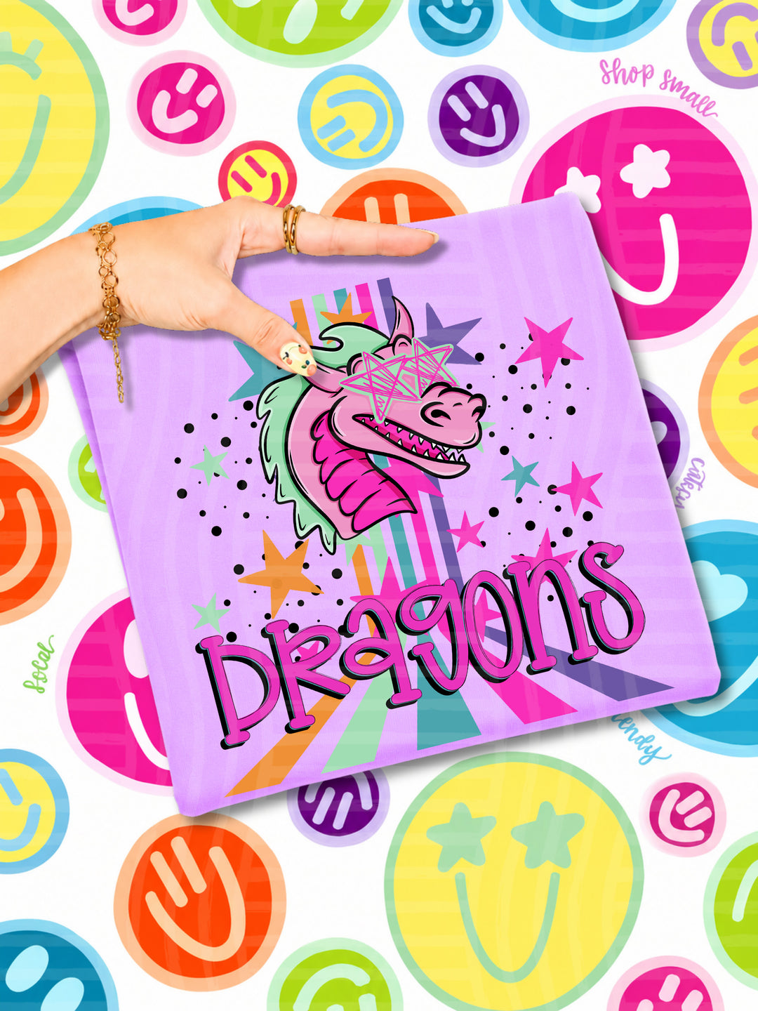 Starry Eyes Rainbow Mascots DTF Print