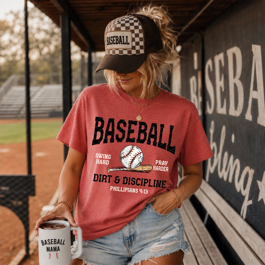 Dirt Discipline Baseball DTF Print