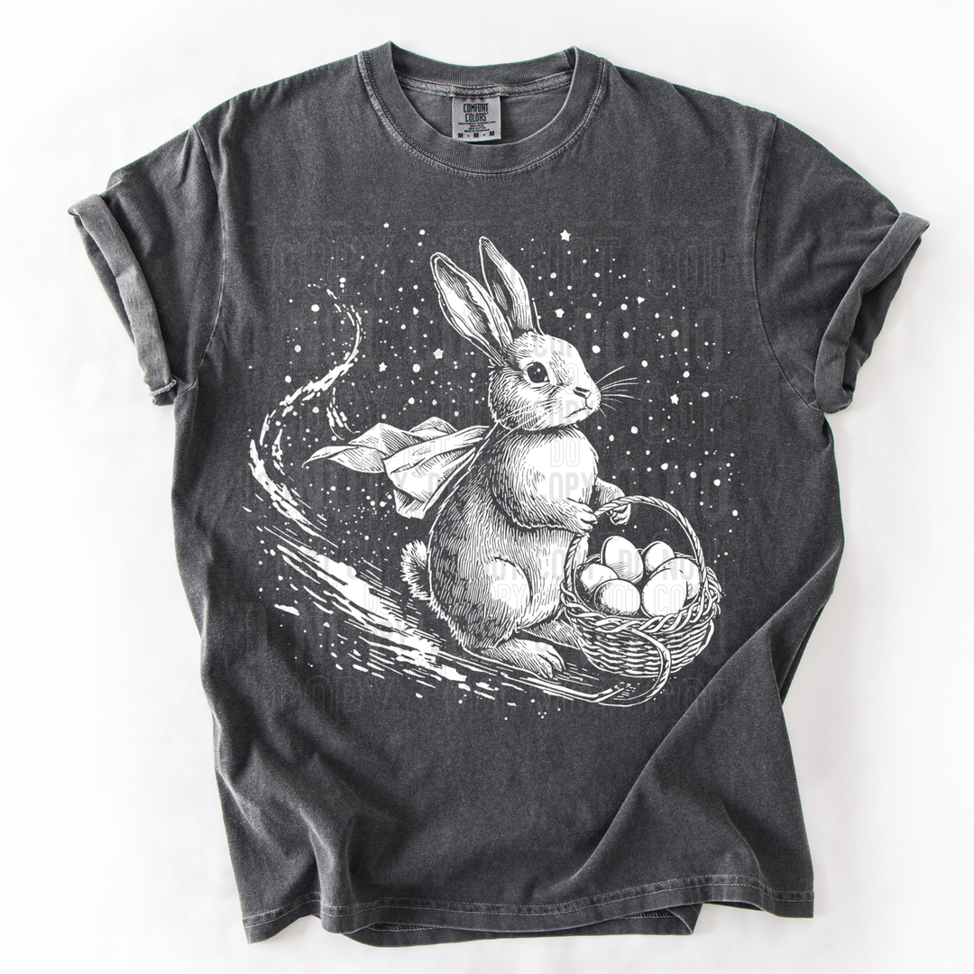 Easter Bunny Single Color DTF Print