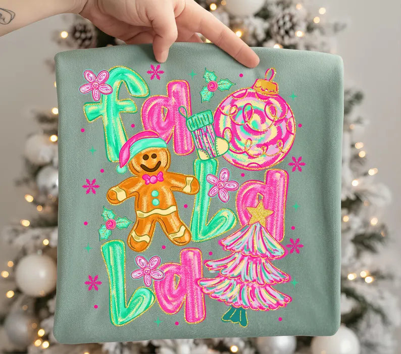 Fa La La Gingerbread DTF Print