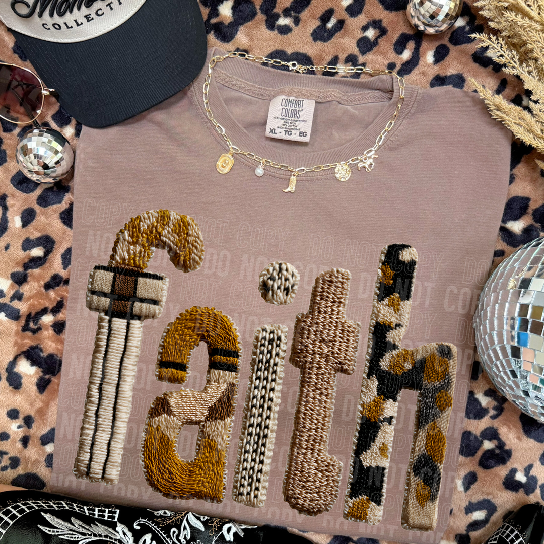 Faux Yarn Faith DTF Print