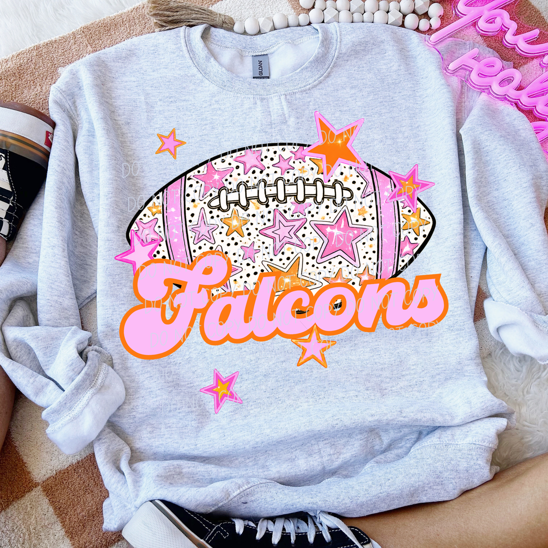 Pink Football DTF Print