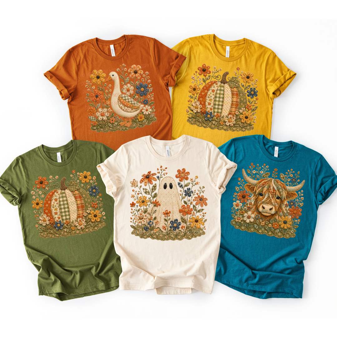 Fall Flowers DTF Print